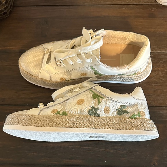 Boston Proper Shoes - Boston Proper White Floral Sneakers